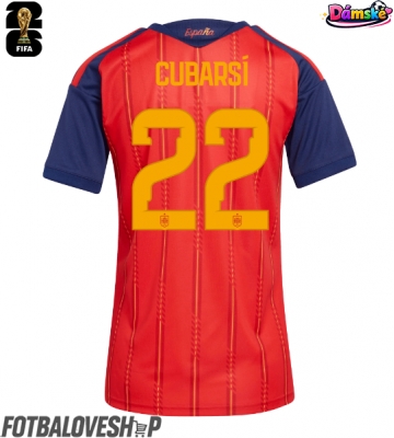 Španělsko Pau Cubarsi #22 Dámské Domácí Dres MS 2026 Krátký Rukáv